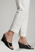 Women Leather Wedge Shoes Cushioned Footbed