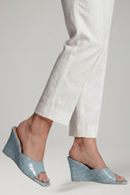 Women Leather Wedge Shoes Cushioned Footbed