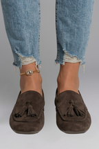 Women Loafers Flat Tassel Slip-On