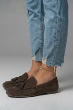 Women Loafers Flat Tassel Slip-On