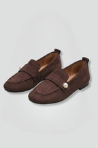 Women Square Toe Loafers Slip-On
