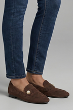 Women Square Toe Loafers Slip-On