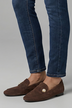 Women Square Toe Loafers Slip-On
