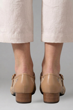 Reva | Mary Jane Flats | Women's Floral Lace Mesh | Buckle Strap