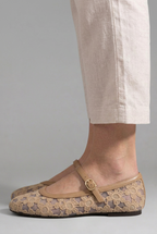 Reva | Mary Jane Flats | Women's Floral Lace Mesh | Buckle Strap