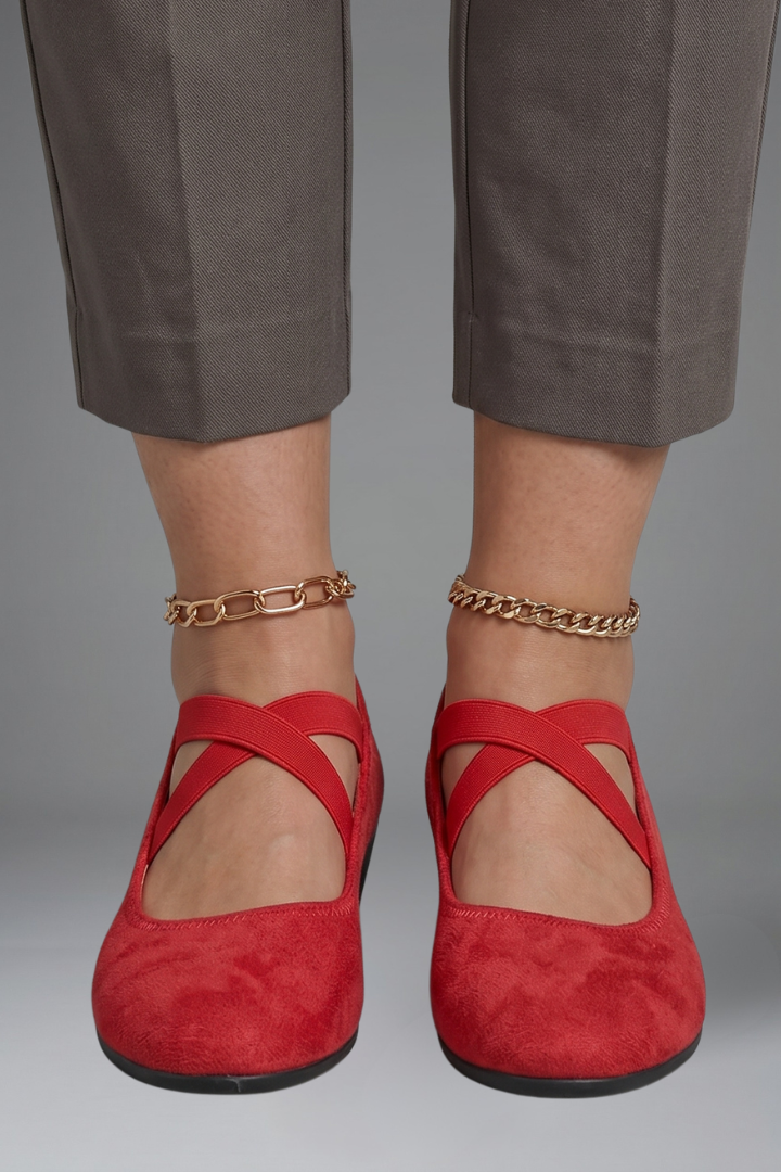 Kestrel | Women's Orthopaedic Flat Shoes | Slip-On, Elastic Strap | Everyday