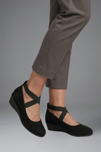 Kestrel | Women's Orthopaedic Flat Shoes | Slip-On, Elastic Strap | Everyday