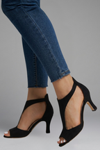 Anneke | Women's Heels | Peep Toe, Slip-On, Orthopaedic Support | Mid Heel