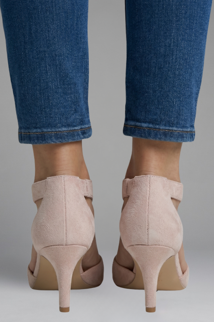 Anneke | Women's Heels | Peep Toe, Slip-On, Orthopaedic Support | Mid Heel