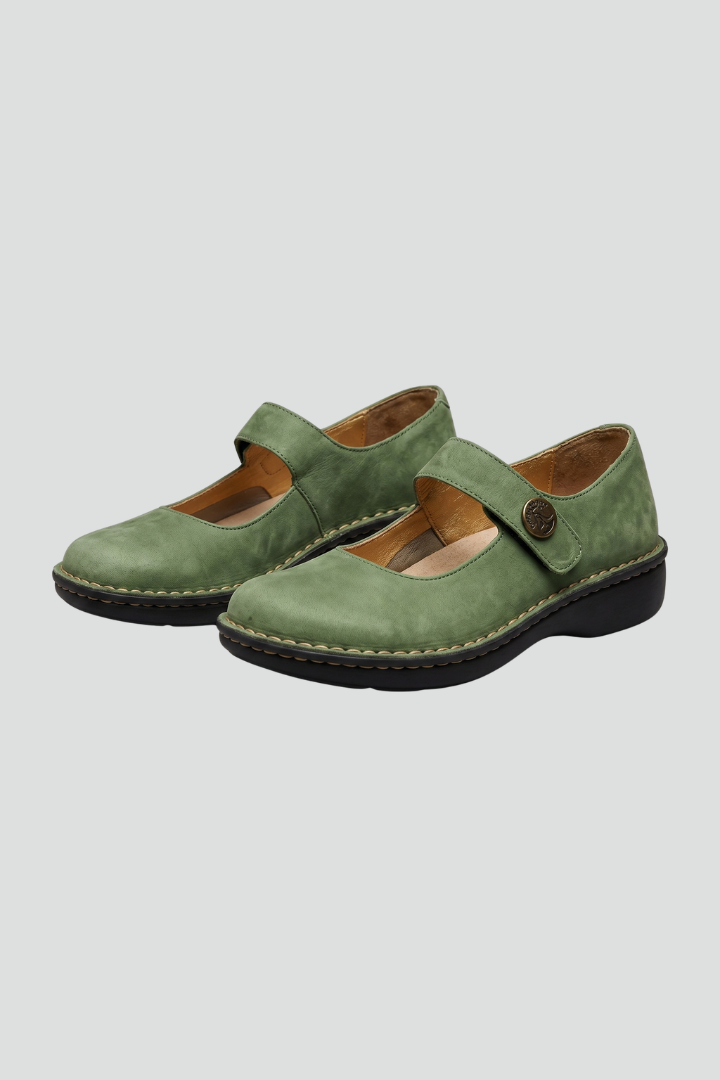 Lena | Mary Jane Flats | Women's Orthopaedic, Strap Closure | Everyday
