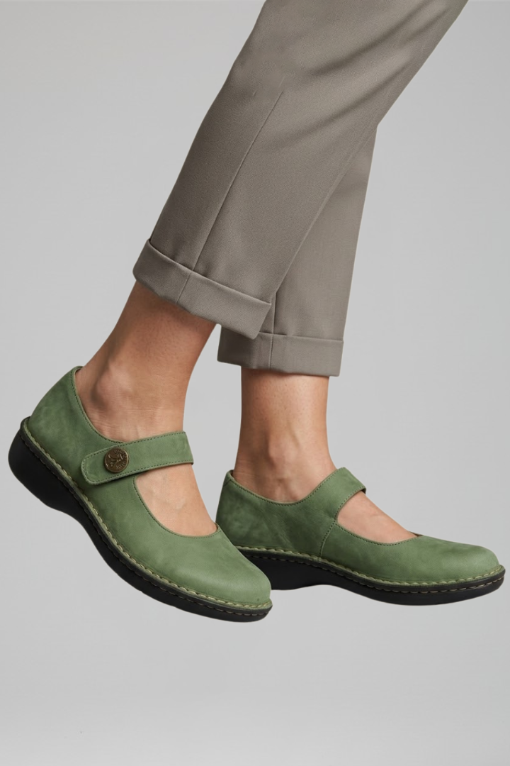 Lena | Mary Jane Flats | Women's Orthopaedic, Strap Closure | Everyday