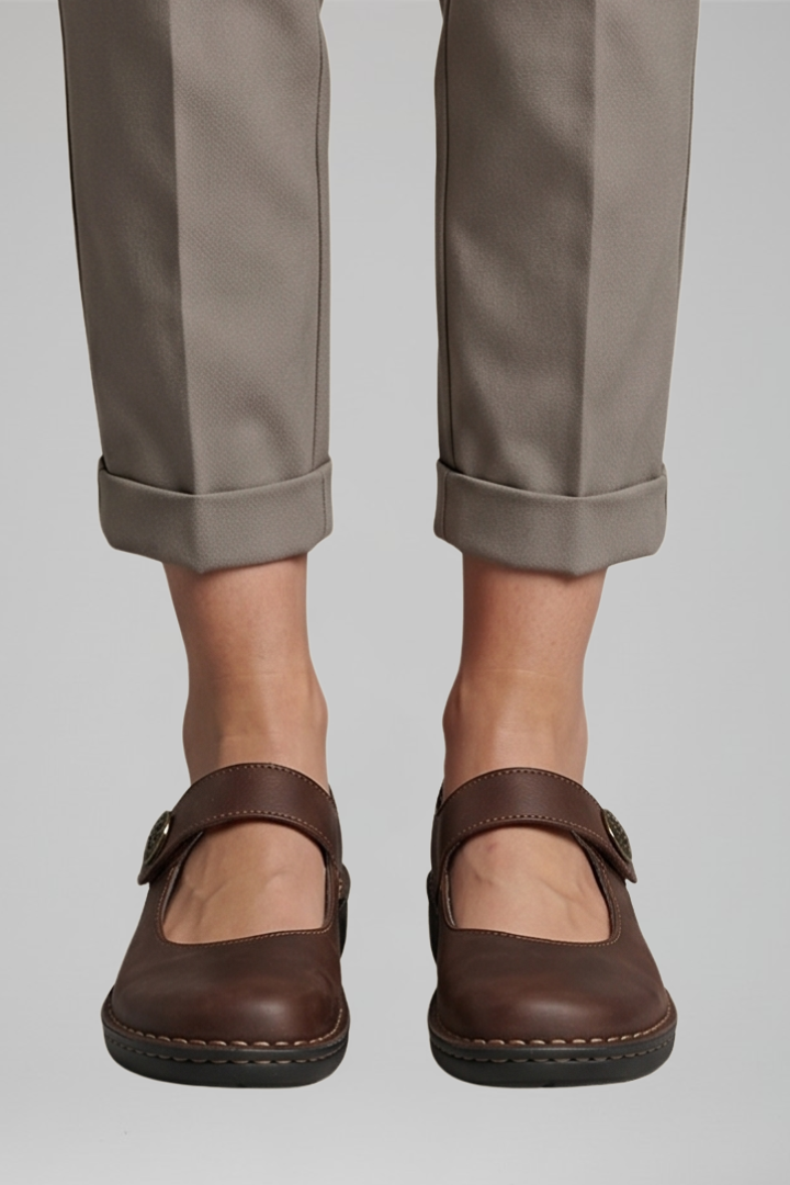 Lena | Mary Jane Flats | Women's Orthopaedic, Strap Closure | Everyday