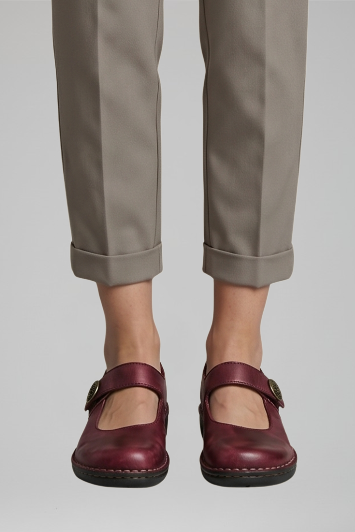 Lena | Mary Jane Flats | Women's Orthopaedic, Strap Closure | Everyday