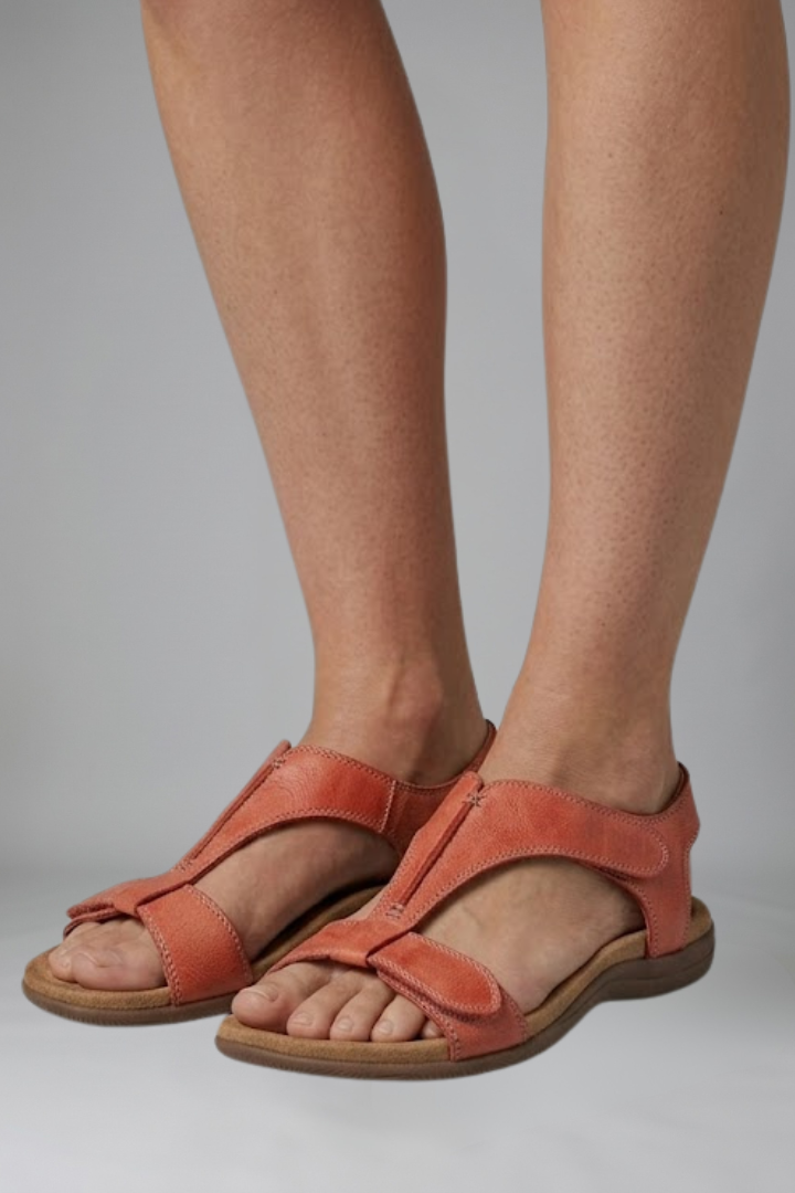 Ivy | Women's Orthopedic Sandals | Cushioned Footbed, T-Strap | Summer Flat