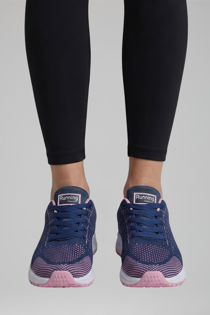 Women Orthopaedic Walking Shoes Knit Mesh Lace-Up