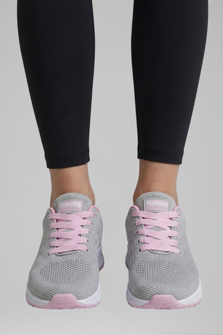 Women Orthopaedic Walking Shoes Knit Mesh Lace-Up