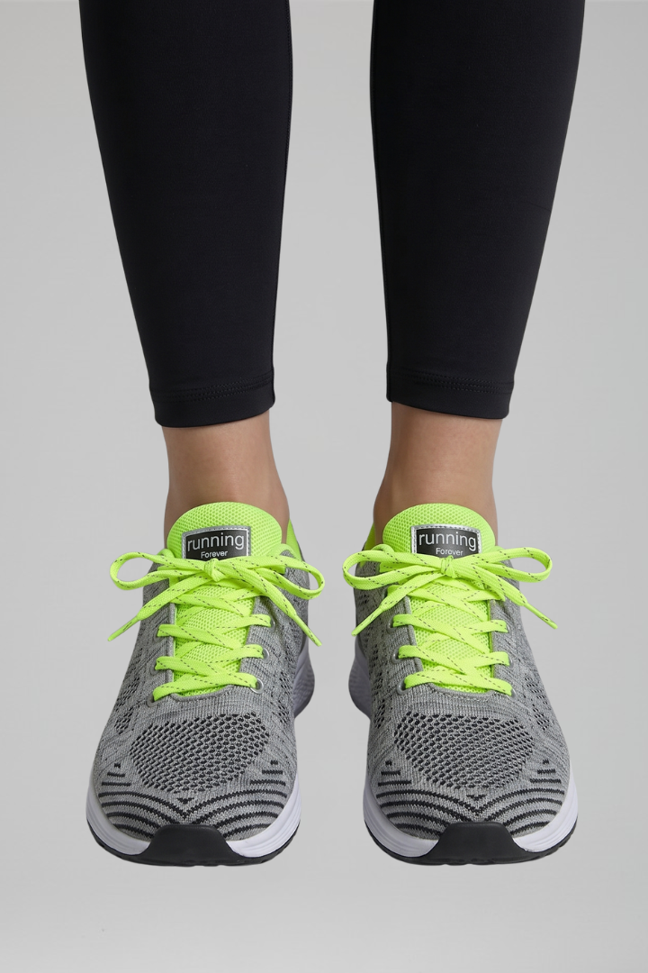 Women Orthopaedic Walking Shoes Knit Mesh Lace-Up