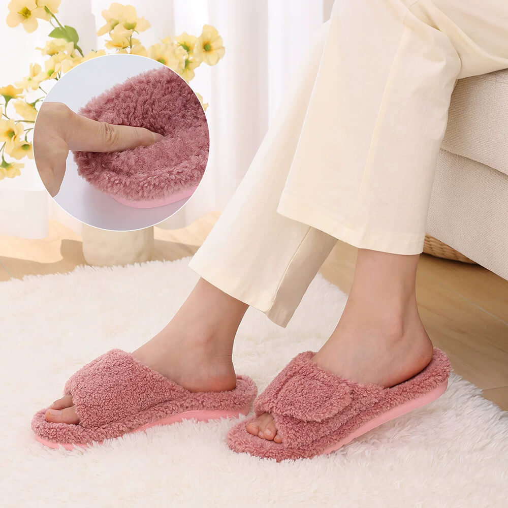 Womens House Slippers | Orthopedic Memory Foam, Adjustable Fit