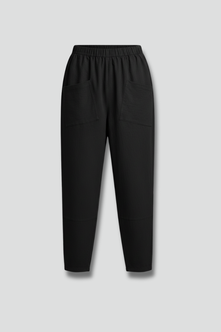 Maren | Women's Trousers | Elastic Waist, Side Pockets | Ankle Length