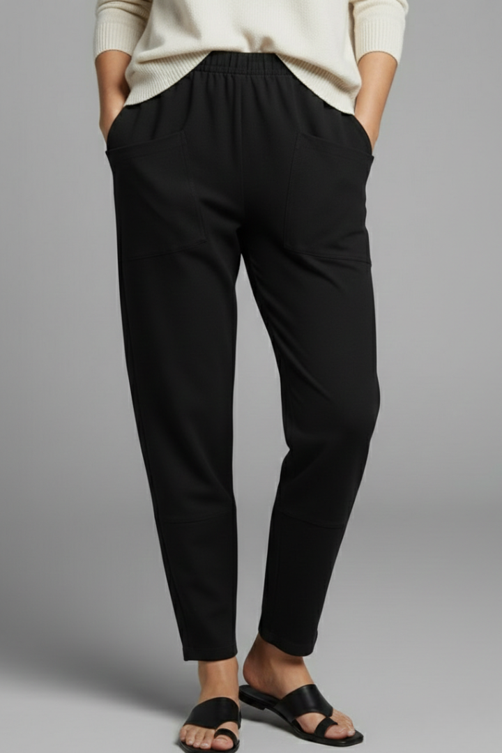 Maren | Women's Trousers | Elastic Waist, Side Pockets | Ankle Length