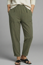 Maren | Women's Trousers | Elastic Waist, Side Pockets | Ankle Length
