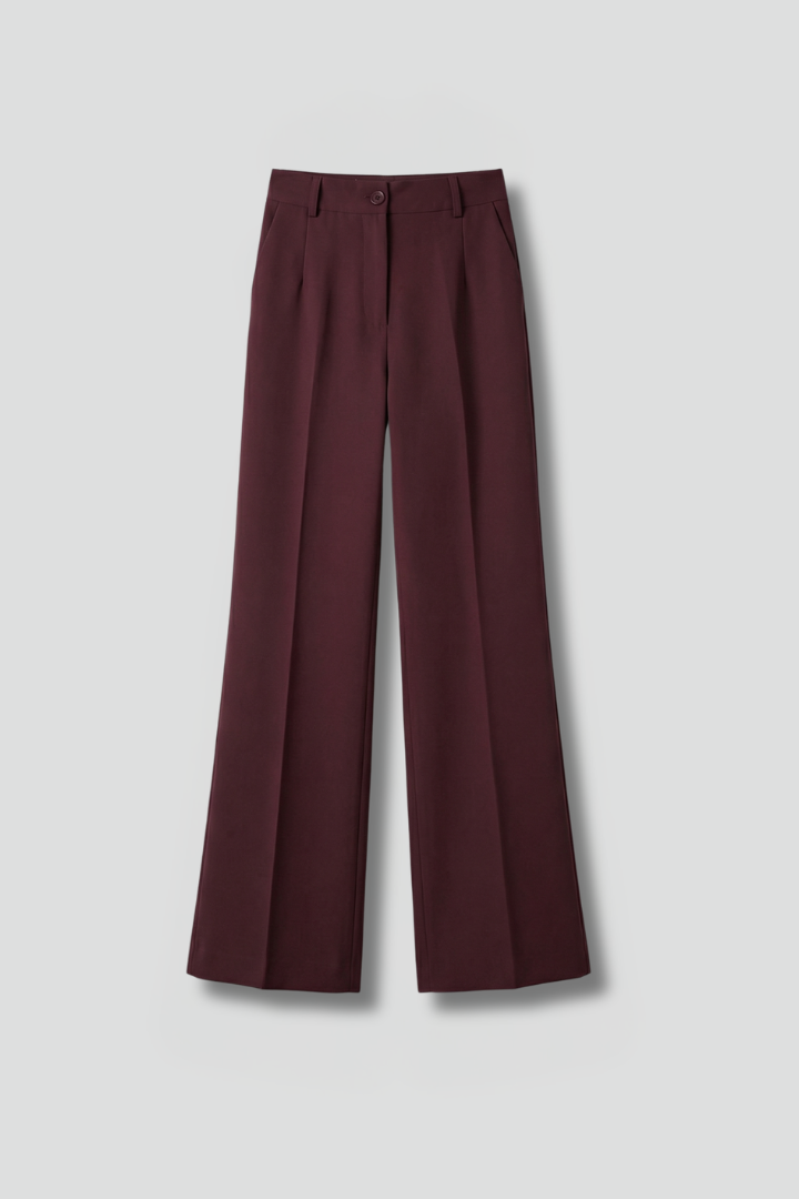 Kestrel | Women's High Waist Trousers | Straight Leg, Pull-On | Stretch