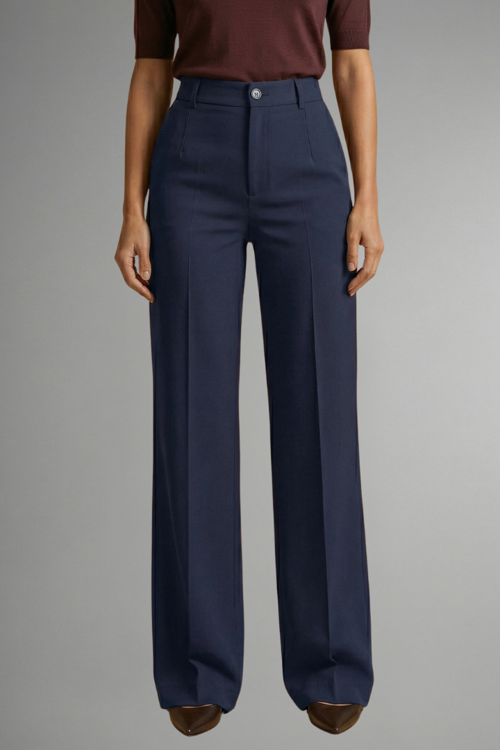 Kestrel | Women's High Waist Trousers | Straight Leg, Pull-On | Stretch