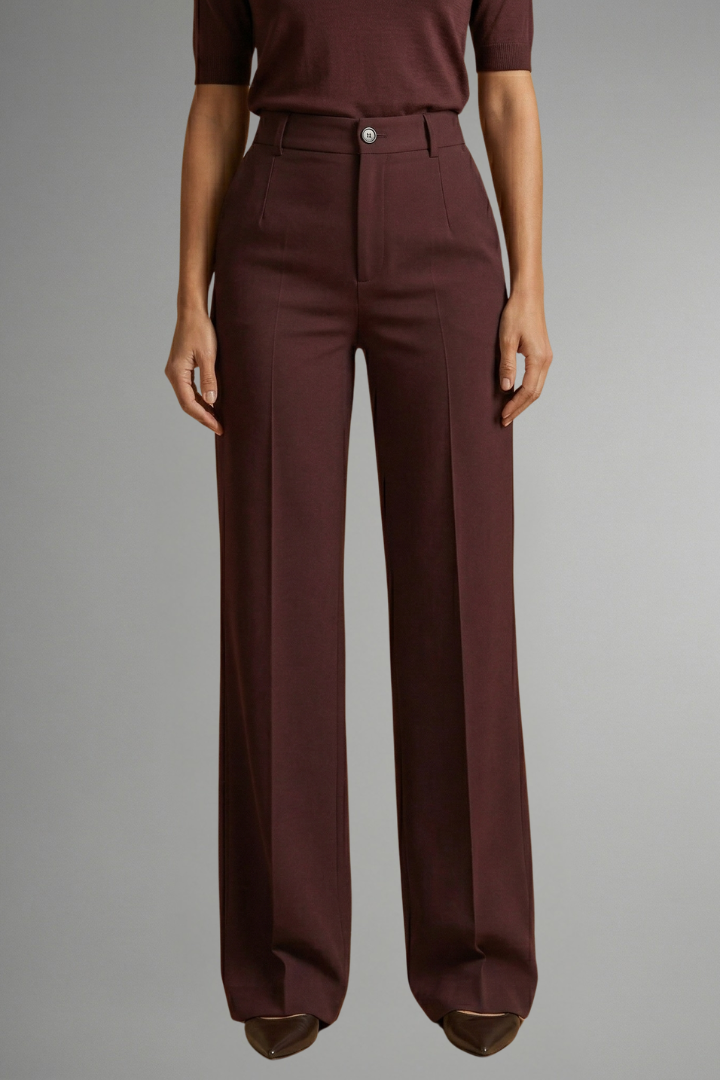 Kestrel | Women's High Waist Trousers | Straight Leg, Pull-On | Stretch