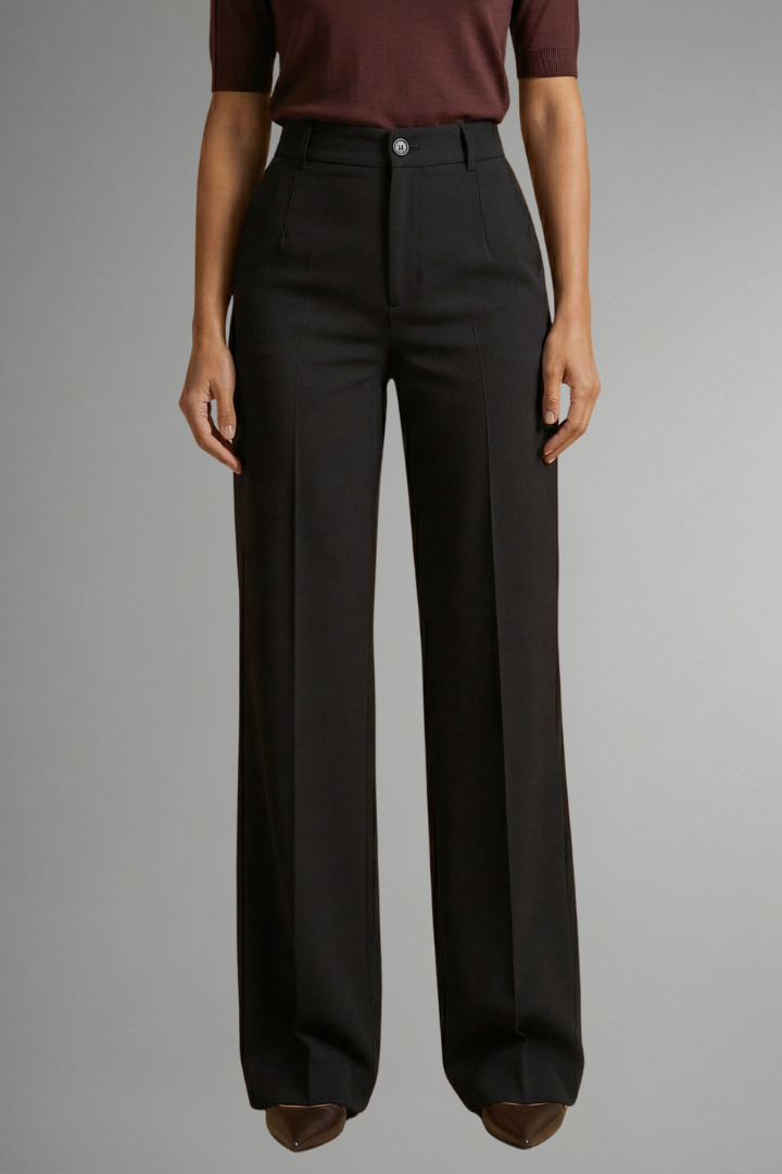 Kestrel | Women's High Waist Trousers | Straight Leg, Pull-On | Stretch