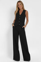 Cosima | Women's Two Piece Set | V-Neck Waistcoat & Trousers | Everyday