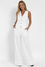 Cosima | Women's Two Piece Set | V-Neck Waistcoat & Trousers | Everyday