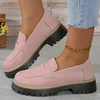 Arch Support Loafers Women Wide Fit Platform Chunky Sole Cushioned