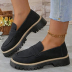 Arch Support Loafers Women Wide Fit Platform Chunky Sole Cushioned