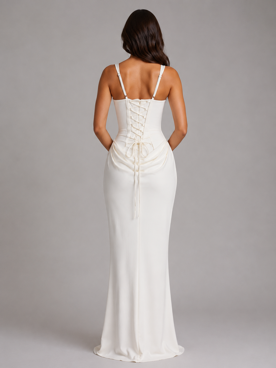 Maxi Dress Lace Corset Bodycon Square Neck Floor Length | Lyra