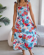 Women Floral Dress Lightweight Flowy Summer Midi | Briar