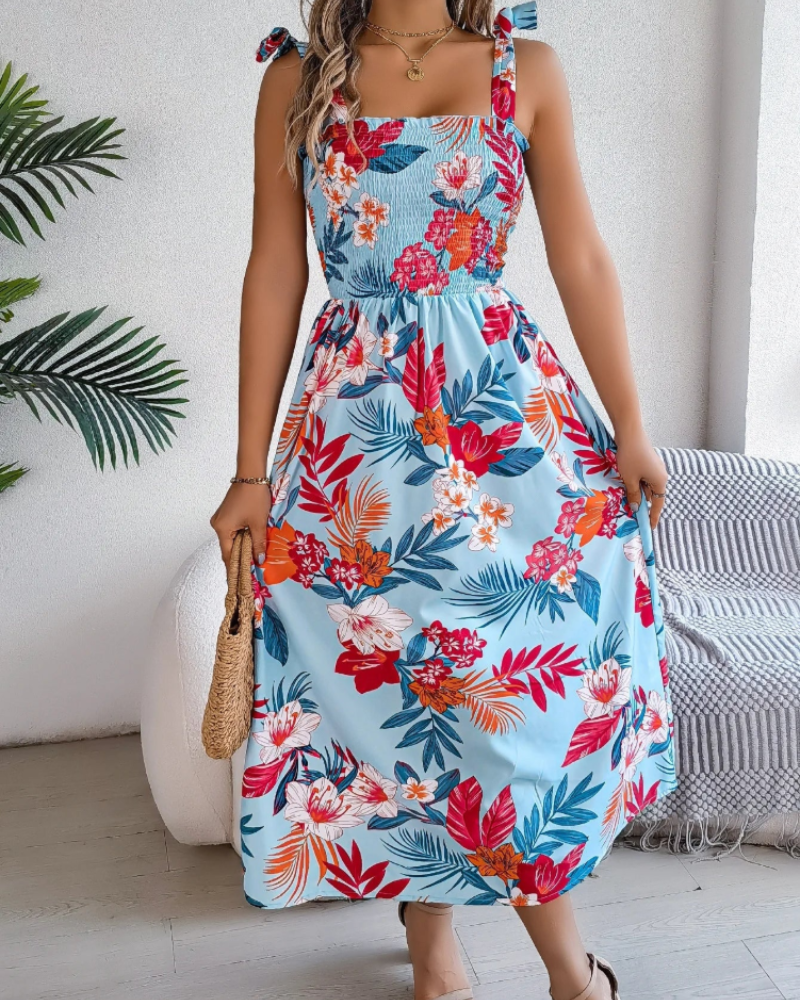 Women Floral Dress Lightweight Flowy Summer Midi | Briar