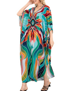 Anouk | Women's Kaftan Dress | Bohemian Beach Cover-Up | V-Neck, Maxi