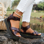 Mens Sandals Womens Platform Ankle Strap Chunky Sole Elevated Heel