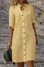 Shirt Dress Women Button Front Half Sleeve | Halle