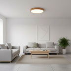 Valentina | Flush Mount Ceiling Light | Nordic Wood, Round LED, 18W