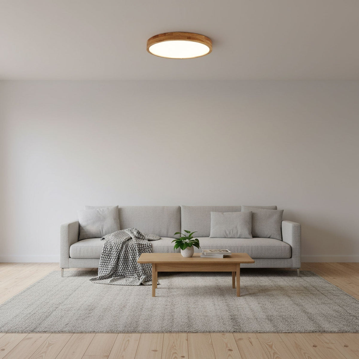 Valentina | Flush Mount Ceiling Light | Nordic Wood, Round LED, 18W
