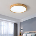 Valentina | Flush Mount Ceiling Light | Nordic Wood, Round LED, 18W