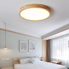 Valentina | Flush Mount Ceiling Light | Nordic Wood, Round LED, 18W