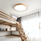 Valentina | Flush Mount Ceiling Light | Nordic Wood, Round LED, 18W