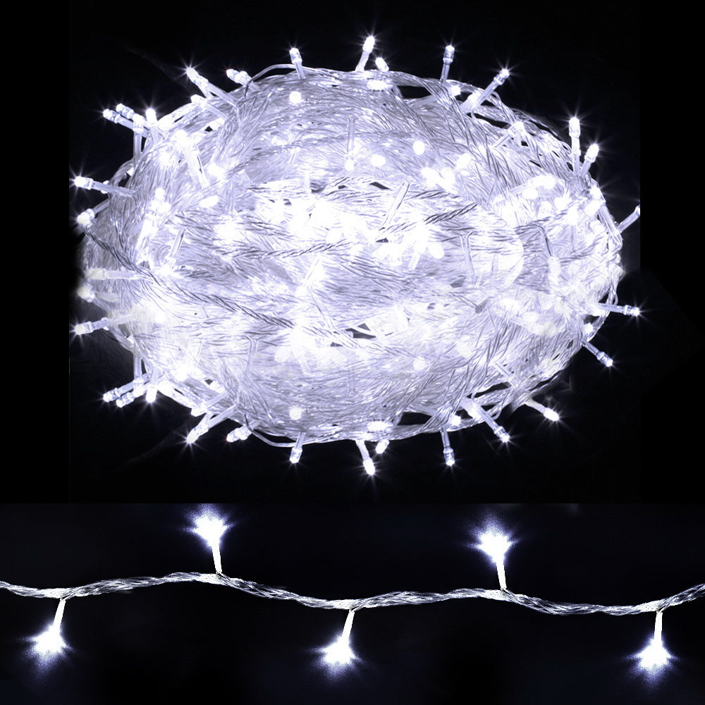 Christmas LED String Lights 100M 500 Cold White LED Bulbs Waterproof