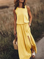 White Maxi Dress Women Flowy Lightweight Summer | Kaia