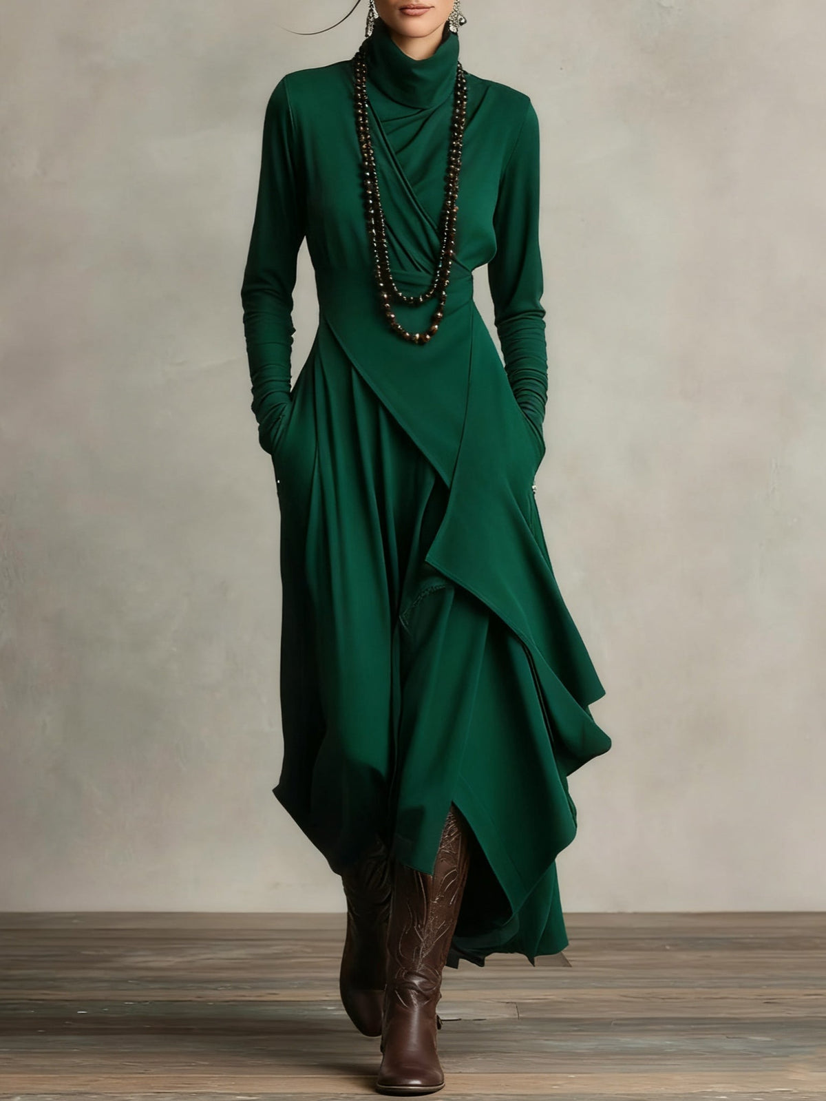 Jolie | Maxi Dress | High Neckline, Flowy, Women's