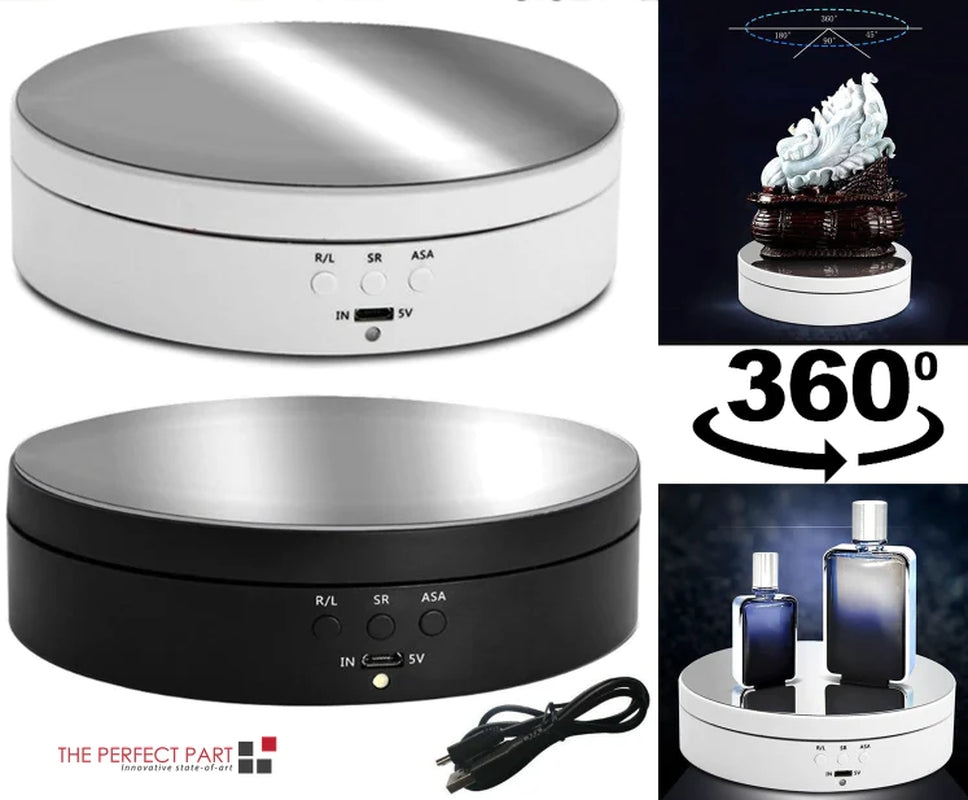Anouk | Rotating Display Stand | 360° Electric Turntable | USB, 3 Speeds