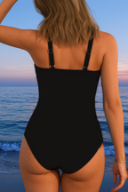 Women One Piece Swimsuit Surplice Colorful Print | Indra