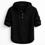 Orla | Men's Linen Shirt | Relaxed Fit, Drawstring Hood | Lightweight